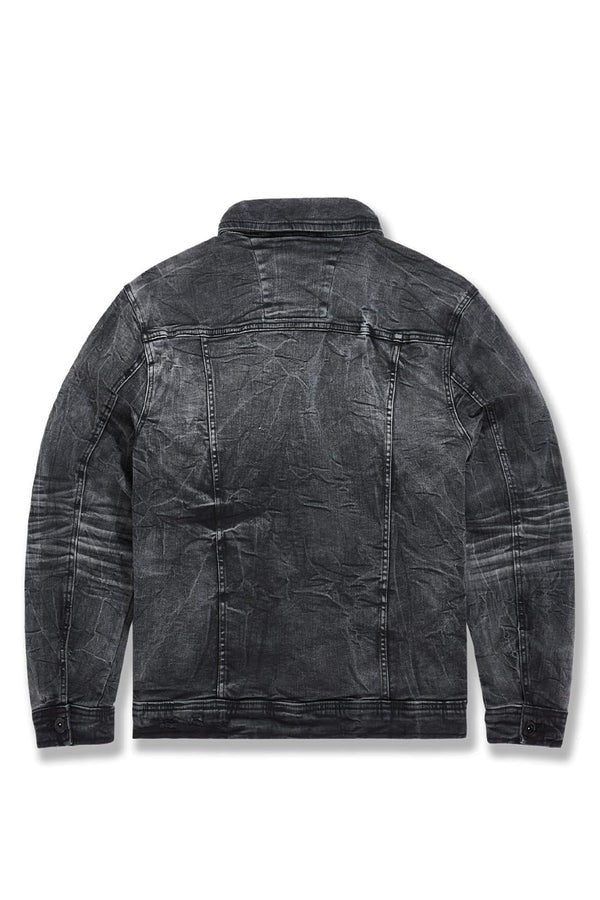 MENS JORDAN CRAIG FOUNDRY DENIM TRUCKER JACKET (BLACK ICE)