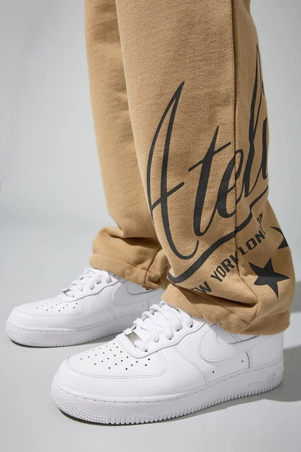 MENS JORDAN CRAIG ATELIER PULLOVER HOODIE SET (KHAKI STONE)