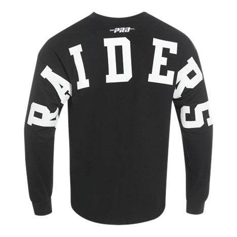 MENS PRO STANDARD LAS VEGAS RAIDERS WINGSPAN M DROP SHOULDER LS SHIRT (BLACK)