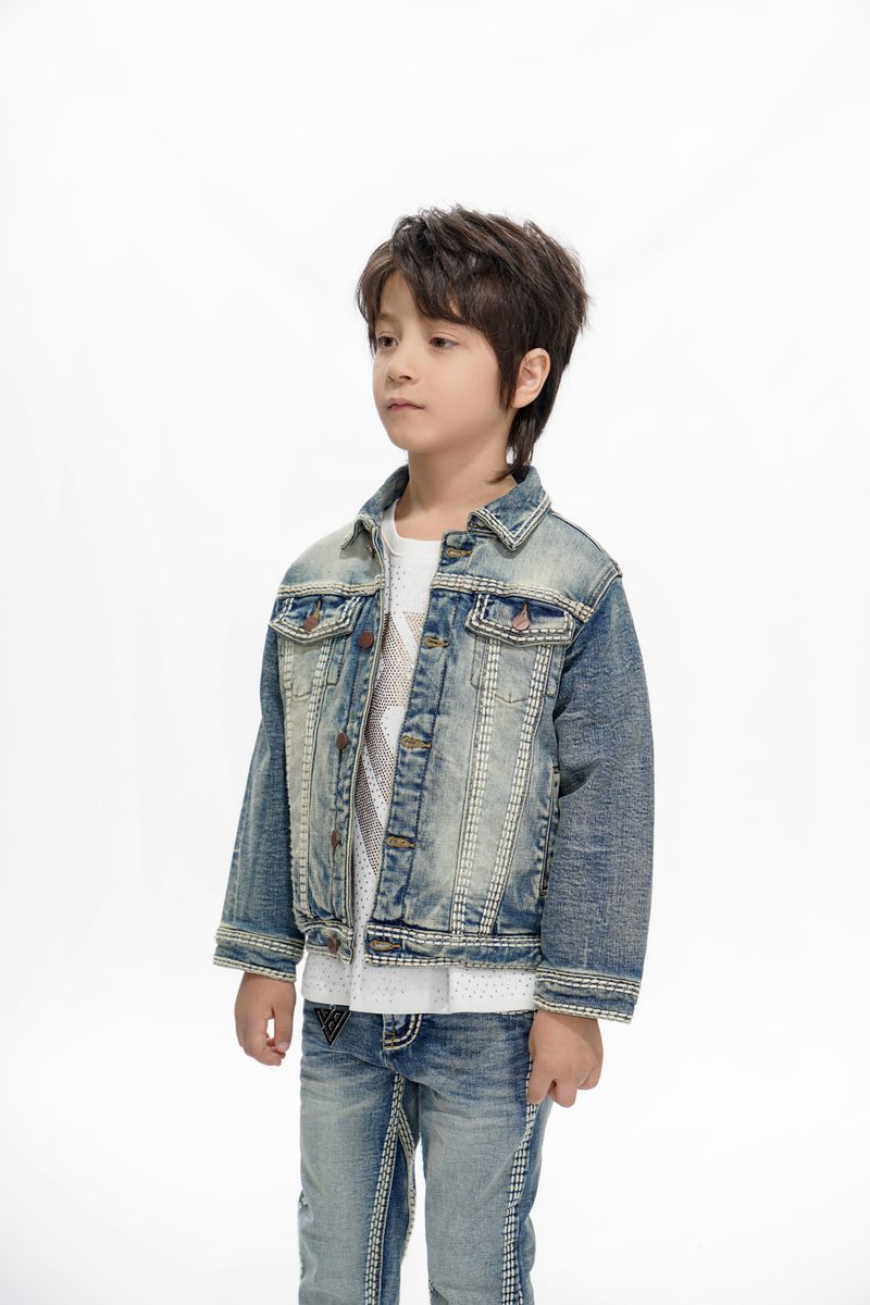 KIDS VALABASAS TREASURY DENIM JACKET (VINTAGE BLUE)