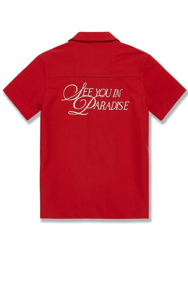 KIDS JORDAN CRAIG OAKLAND MECHANIC S/S SHIRT (RED)