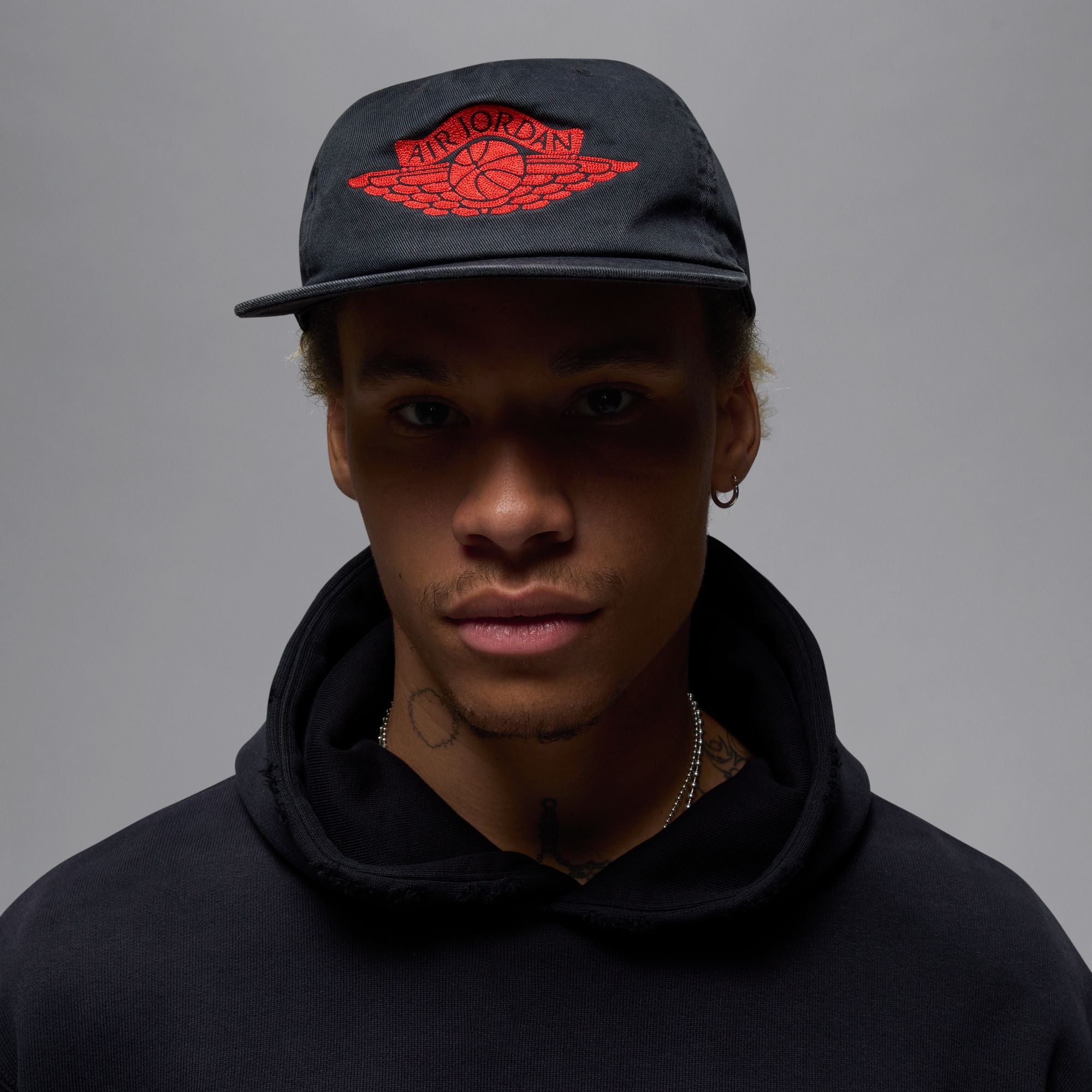 JORDAN PRO WASHED CAP (BLACK/CHILE RED)