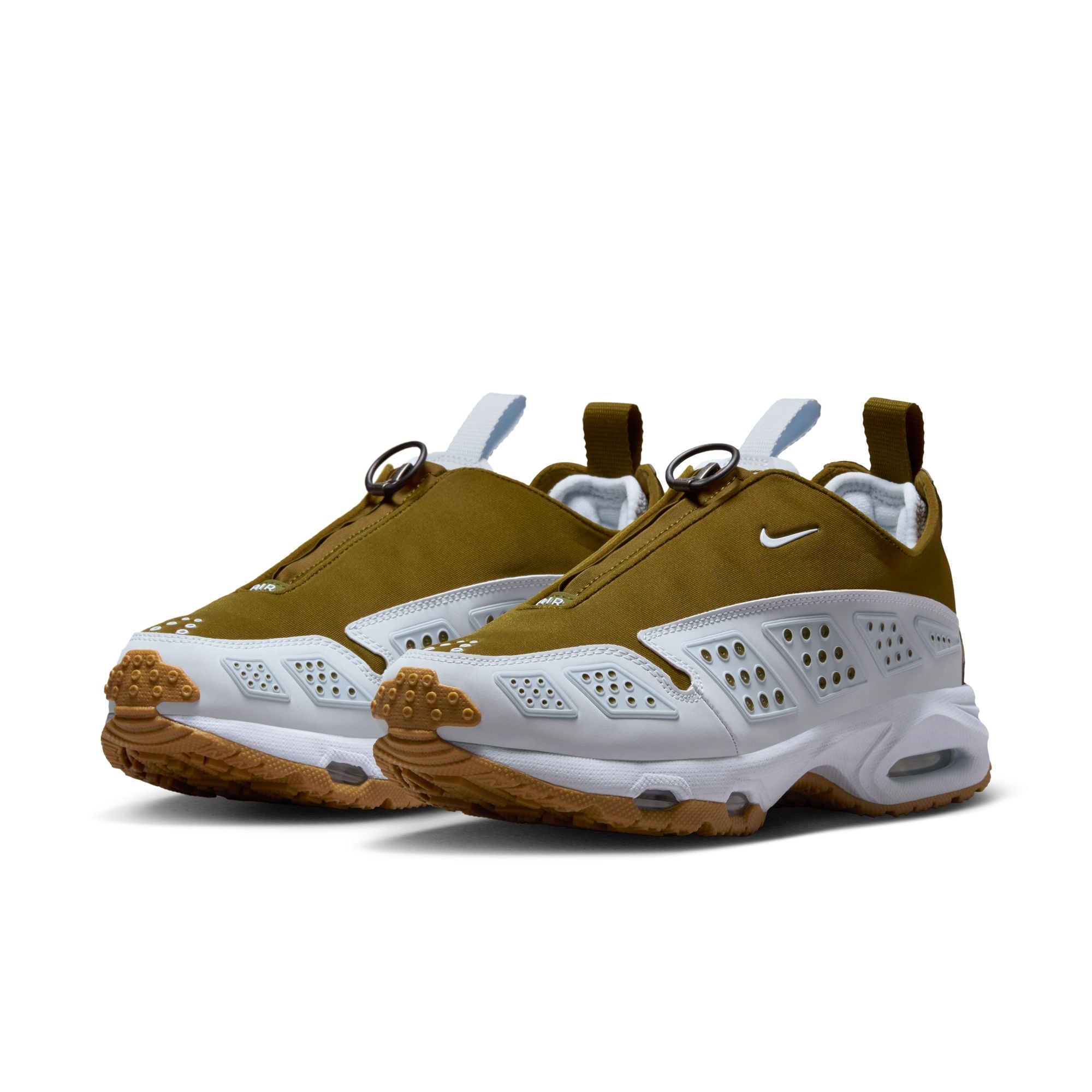 WOMENS NIKE AIR MAX SNDR (OLIVE FLAK/BLUE TINT/BLACK/GUM MED BROWN)