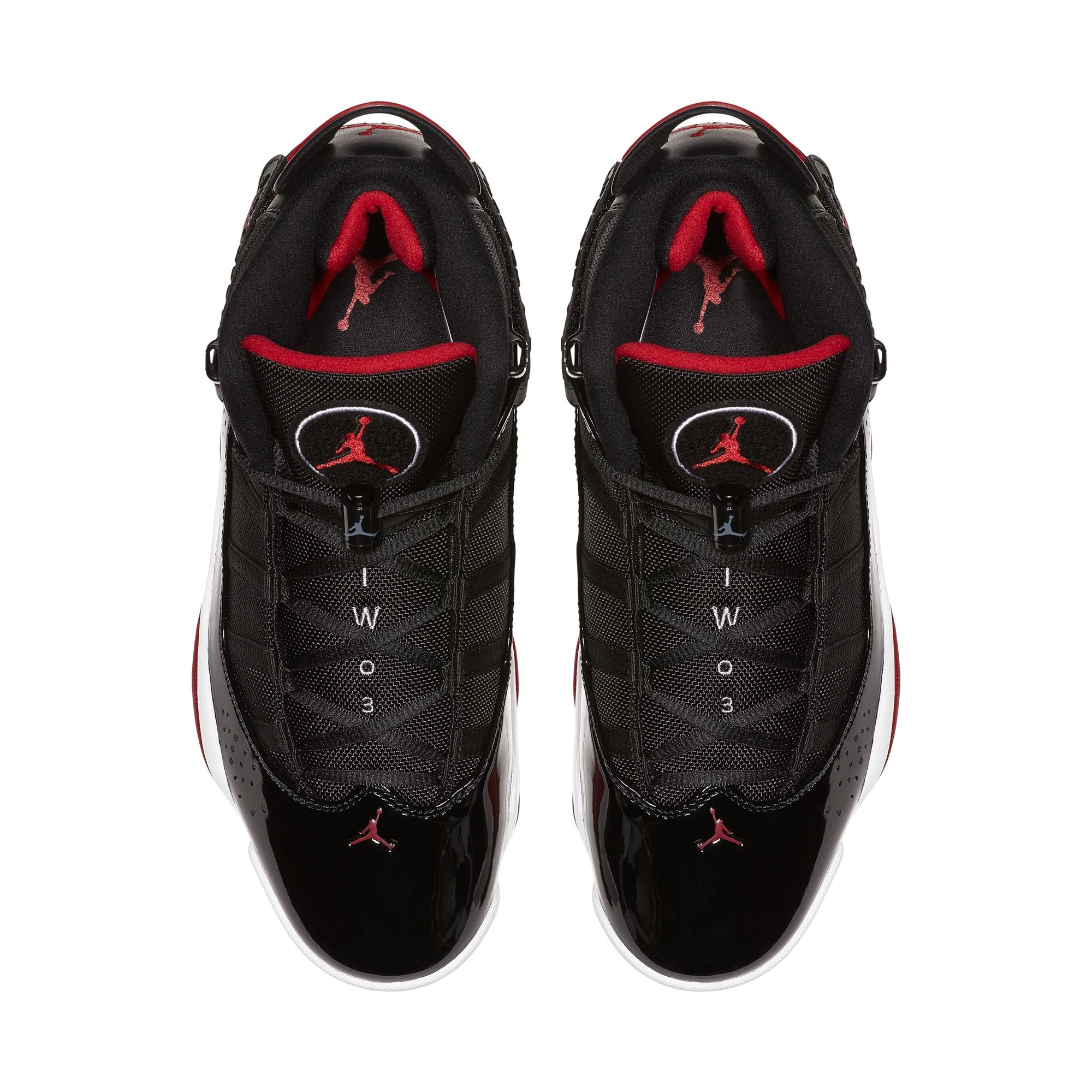 MENS JORDAN 6 RINGS (BLACK/VARSITY RED/WHITE)