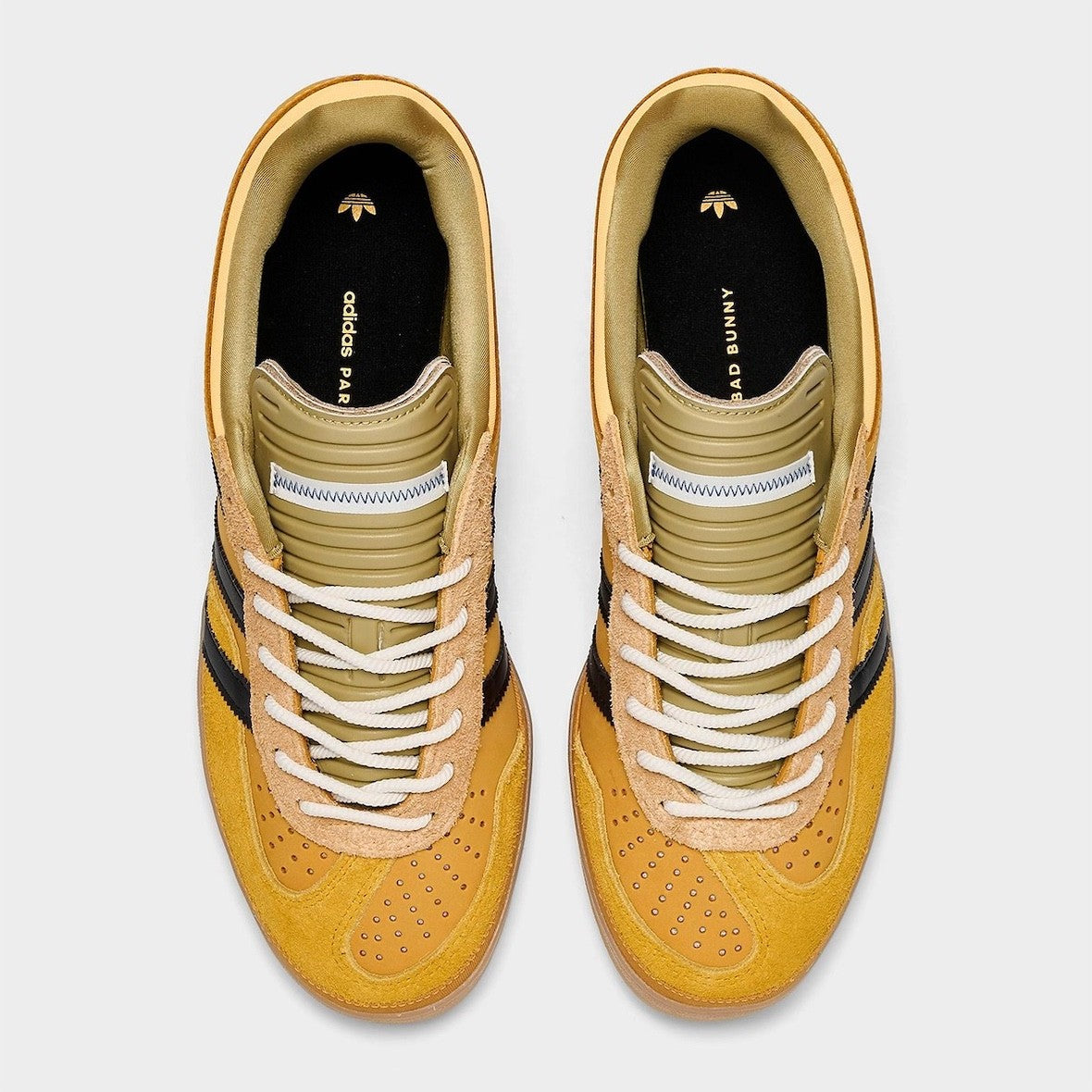 BAD BUNNY X MENS ADIDAS GAZELLE INDOOR (SOLAR GOLD / CORE BLACK)
