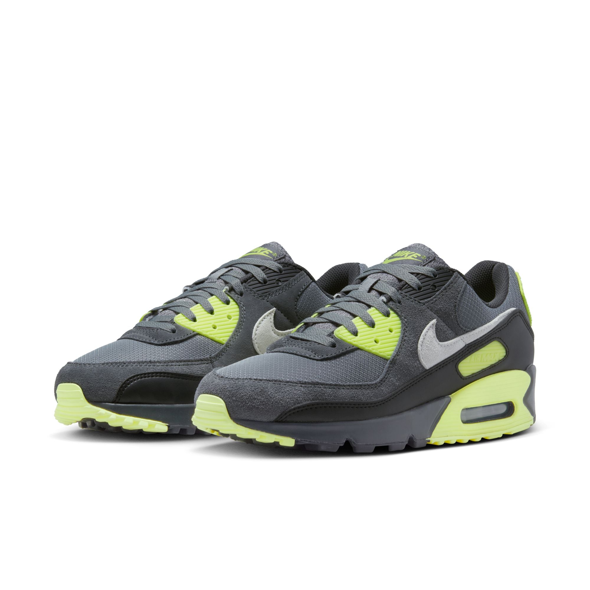 MENS NIKE AIR MAX 90 (SMOKE GREY/PHOTON DUST/LT LEMON TWIST)