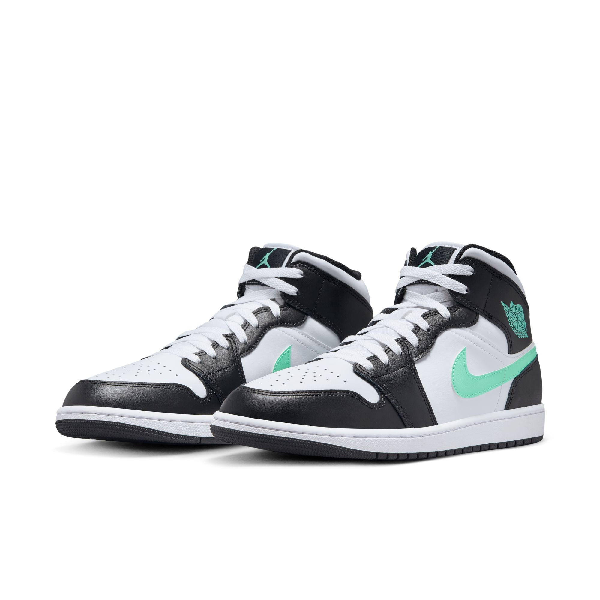 MENS AIR JORDAN 1 MID (GREEN GLOW)