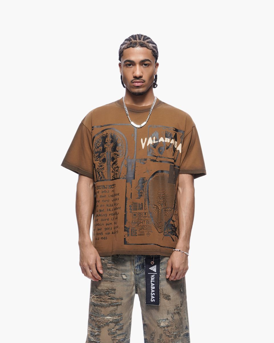 MENS VALABASAS "CYBER" SHIRT (BROWN)