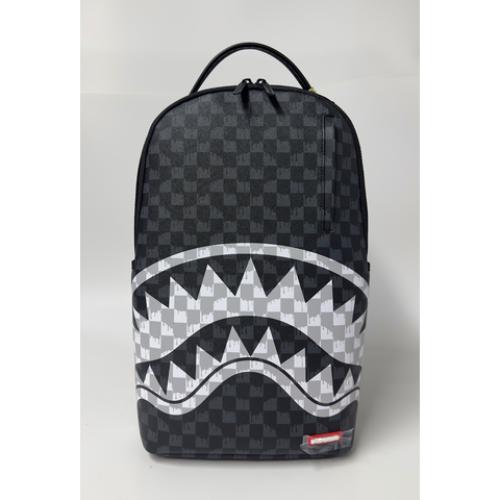 BLACK AND WHITE DRIP CHECK DLXSV BACKPACK