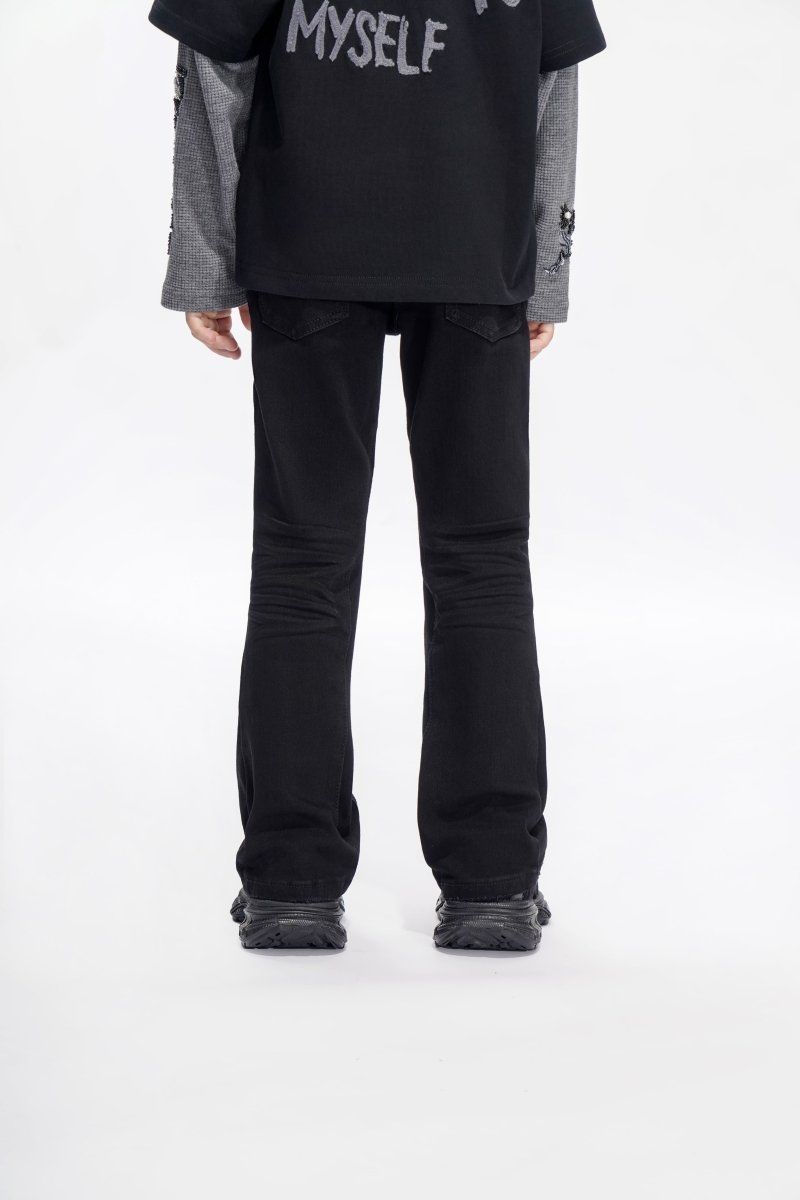 KIDS VALABASAS JR.STACKED JEAN (BLACK)