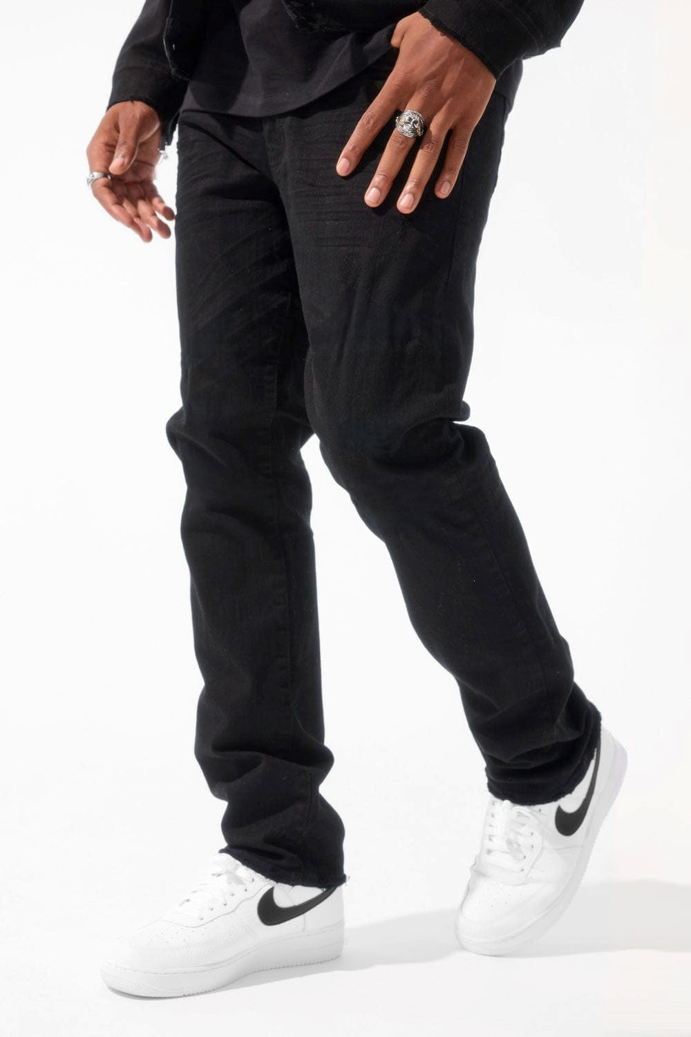 MENS JORDAN CRAIG COLLINS FIT PURE TRIBECA TWILL PANT (BLACK)