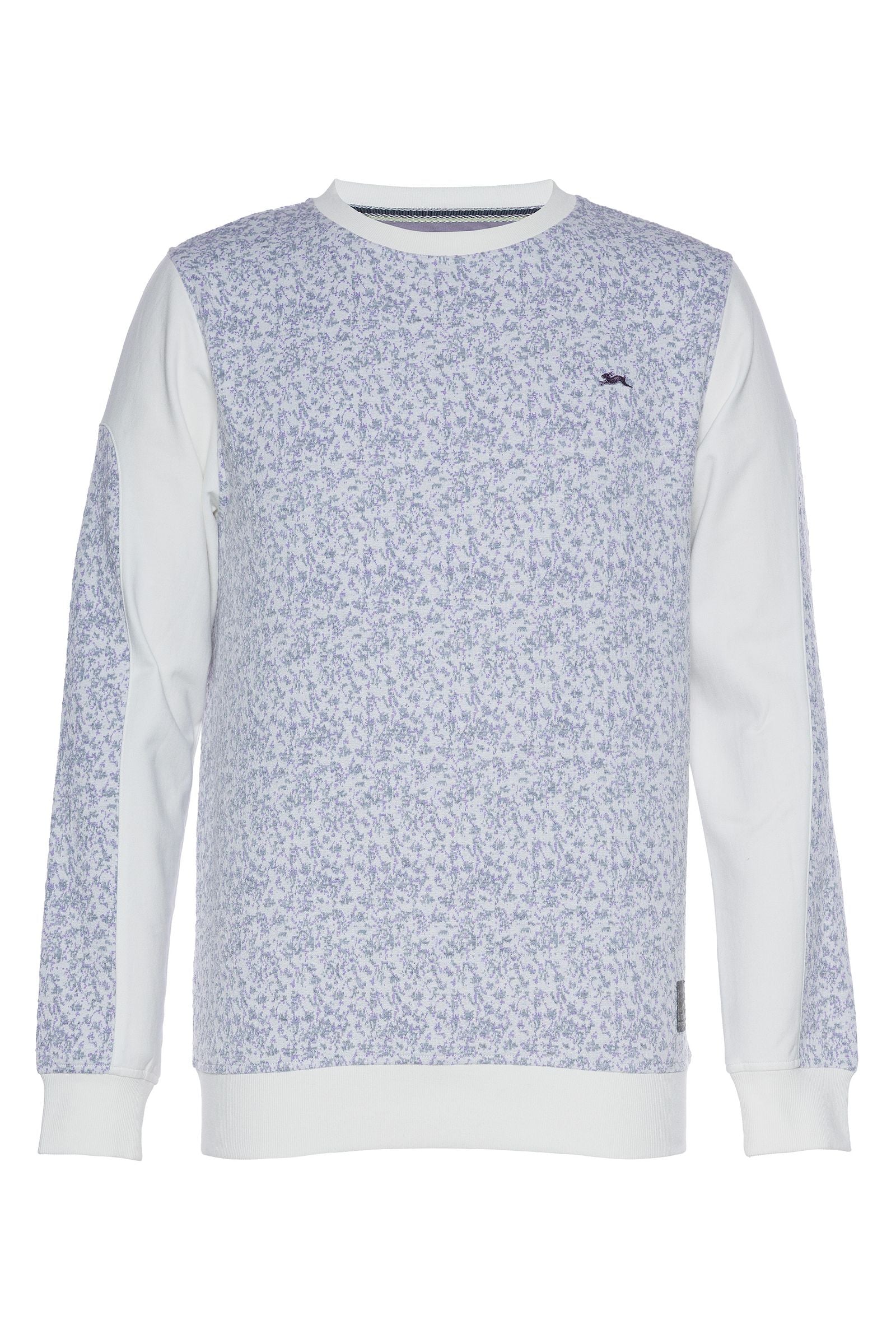OLEG| MENS LS FANCY KNIT CREW (LILAC)