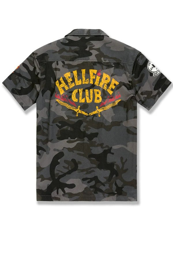MENS JORDAN CRAIG WAR ANGEL WORK SHIRT (BLACK CAMO)