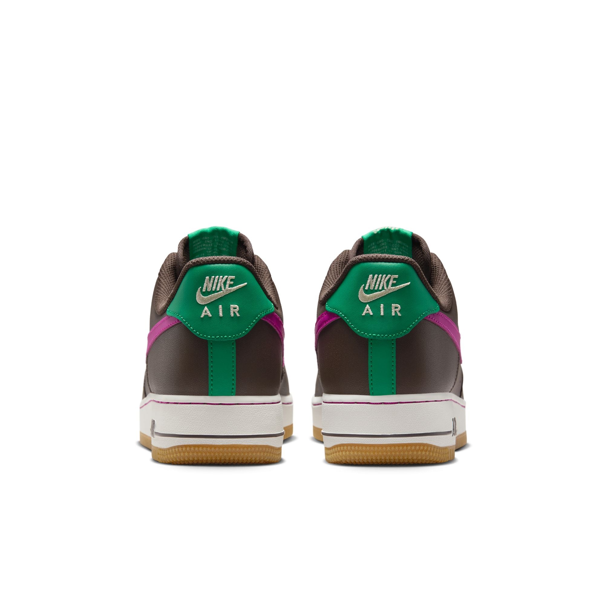 MENS NIKE AIR FORCE 1 '07 (BAROQUE BROWN/VIVID PURPLE/STADIUM GREEN)