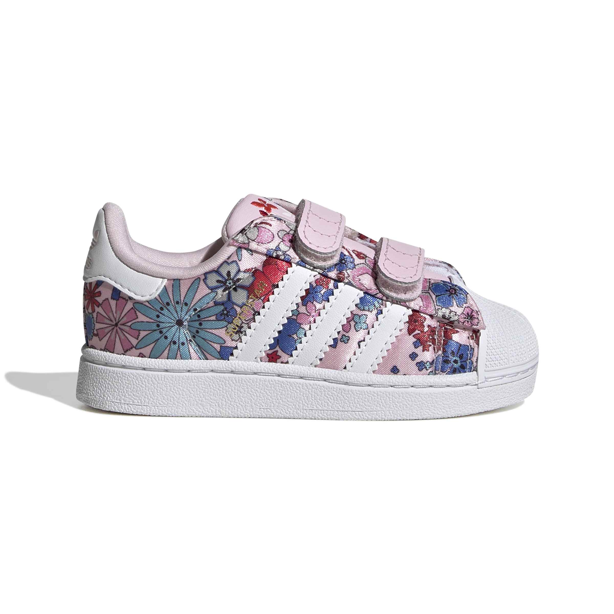 KIDS ADIDAS LIBERTY LONDON SUPERSTAR II COMFORT CLOSURE I (CLEAR PINK / CLOUD WHITE / LIGHT PINK)