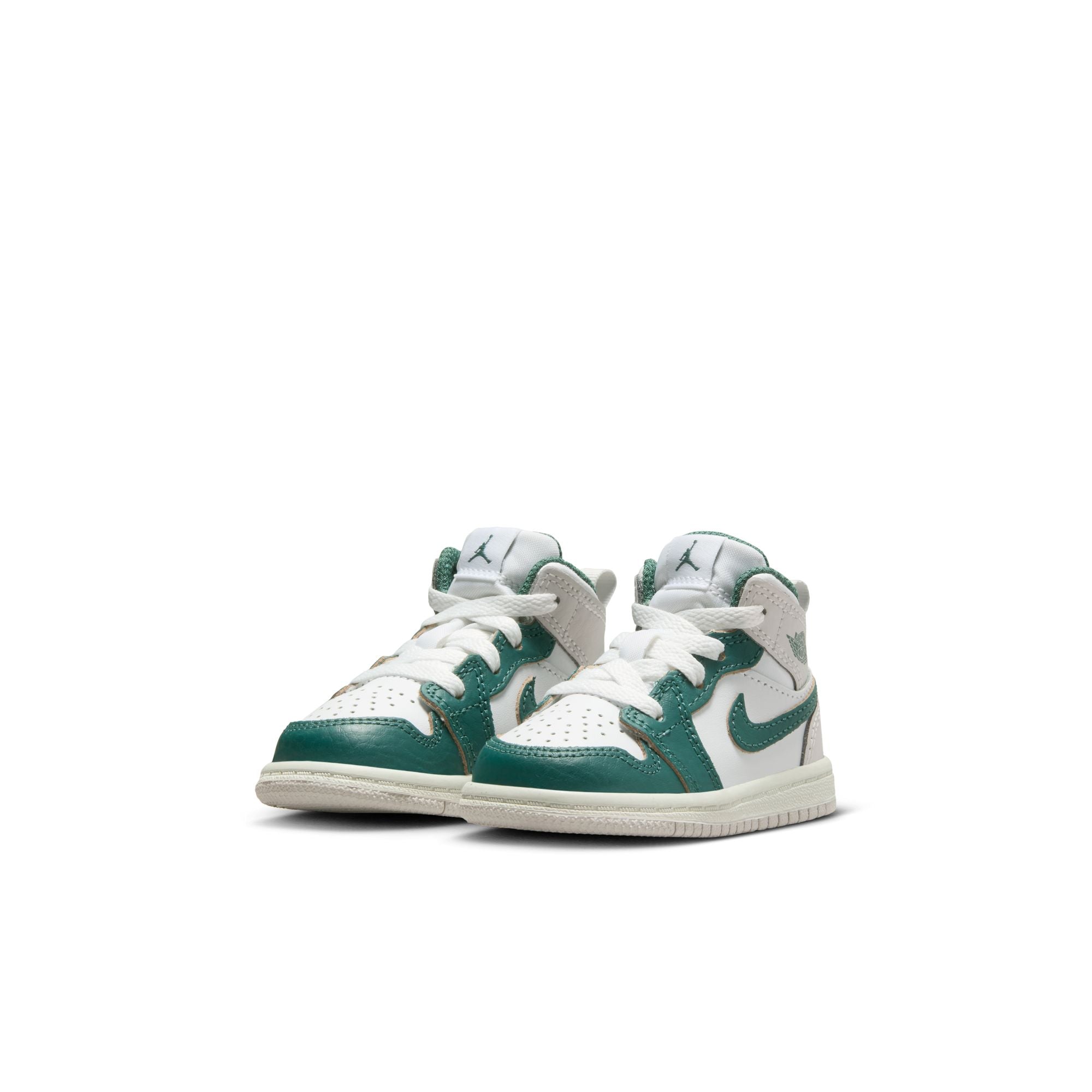 KIDS JORDAN 1 MID SE TD (WHITE/OXIDIZED GREEN/SAIL)