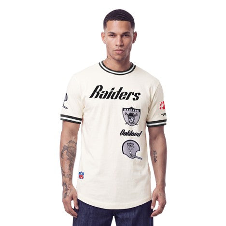 MENS PRO STANDARD OAKLAND RAIDERS RETRO CLASSICS SHIRT (EGGSHELL/BLACK)