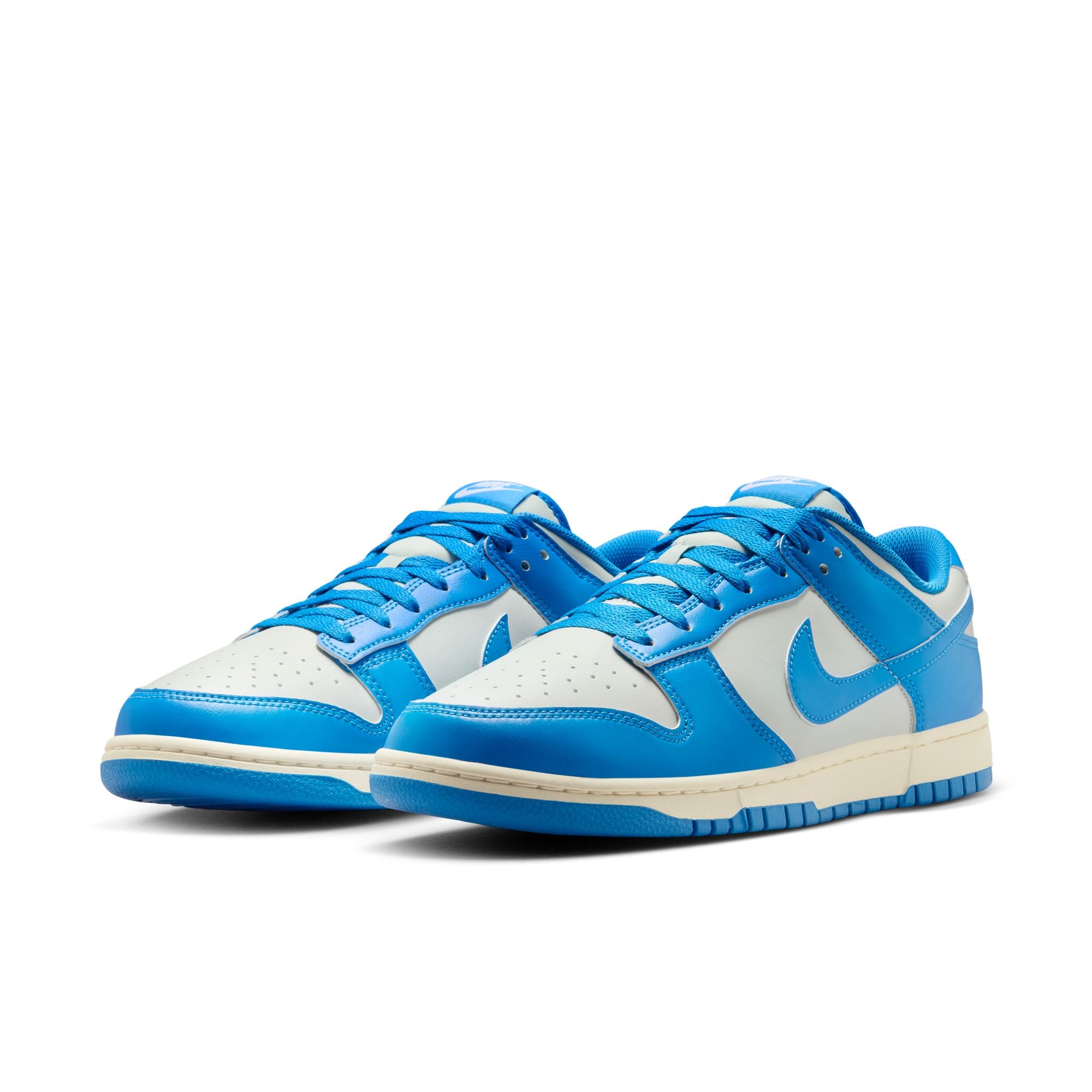 MENS NIKE DUNK LOW RETRO (LIGHT SILVER/LT PHOTO BLUE/SAIL)