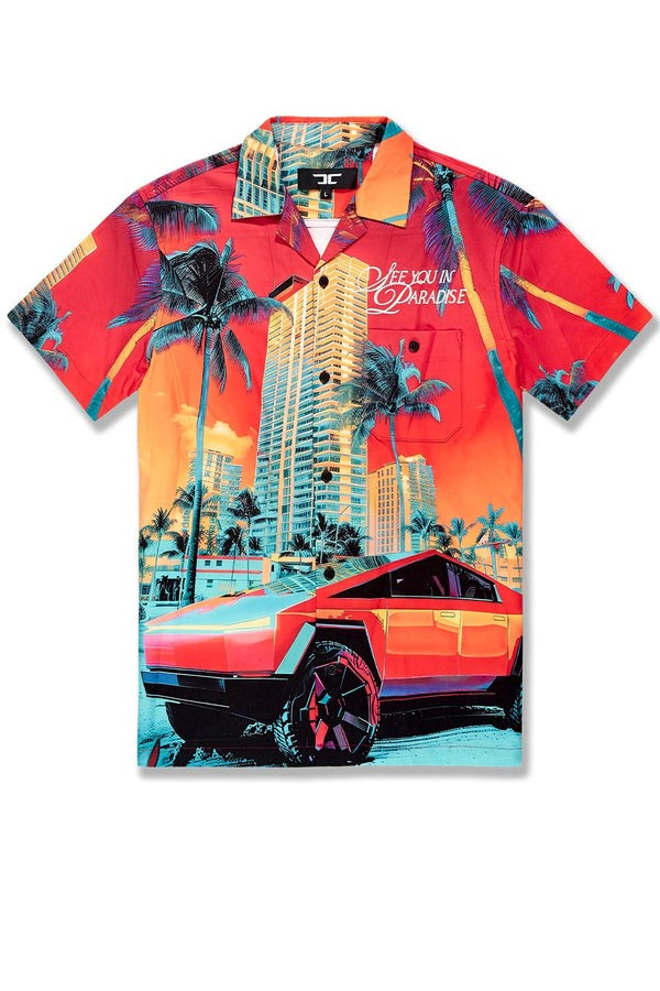 MENS JORDAN CRAIG WANDERLUST S/S PARTY SHIRT (MIAMI)