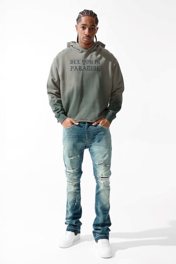 MENS JORDAN CRAIG MARTIN FIT SYIP STACKED DENIM (DESERT STORM)