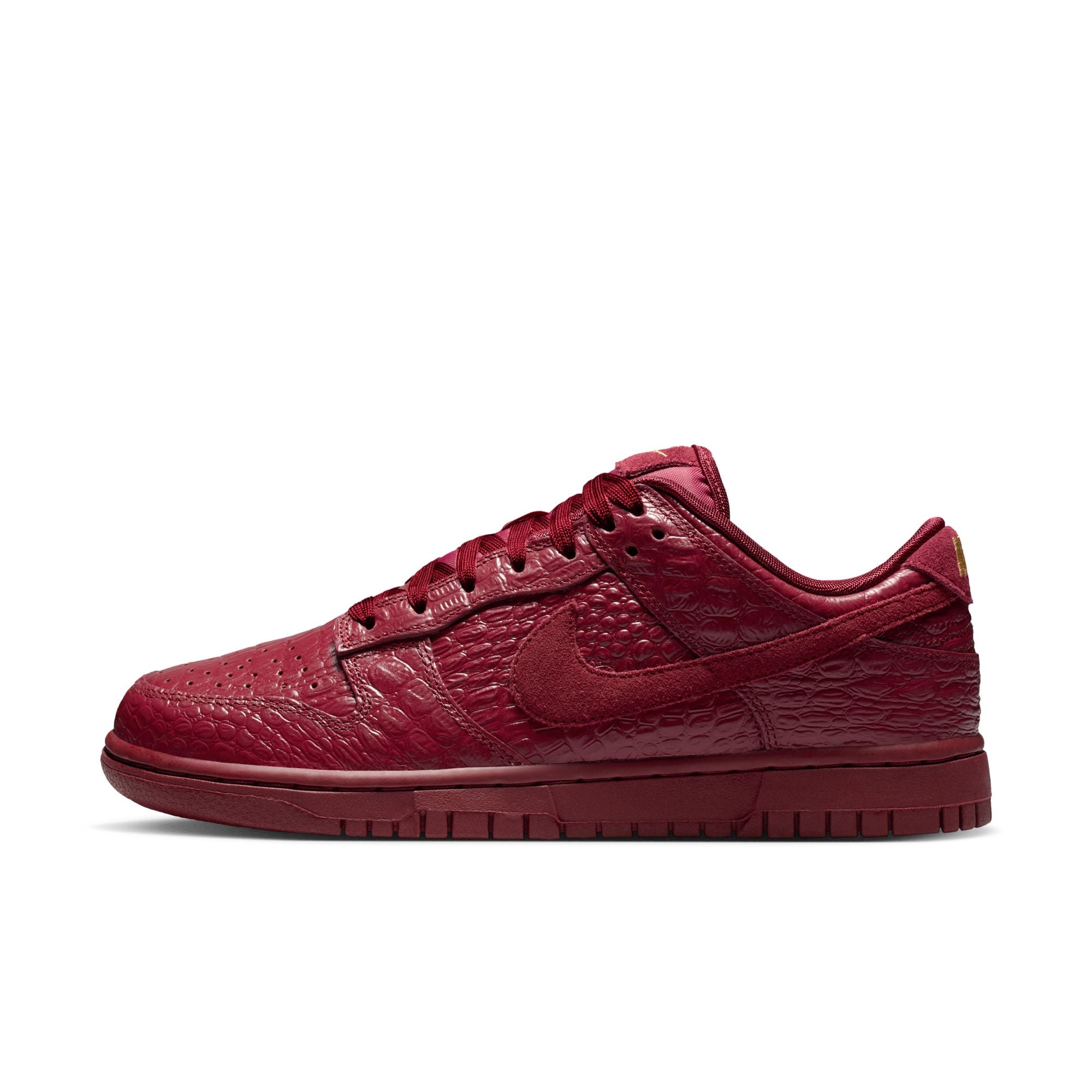 WOMENS NIKE DUNK LOW SS (RED CROC)