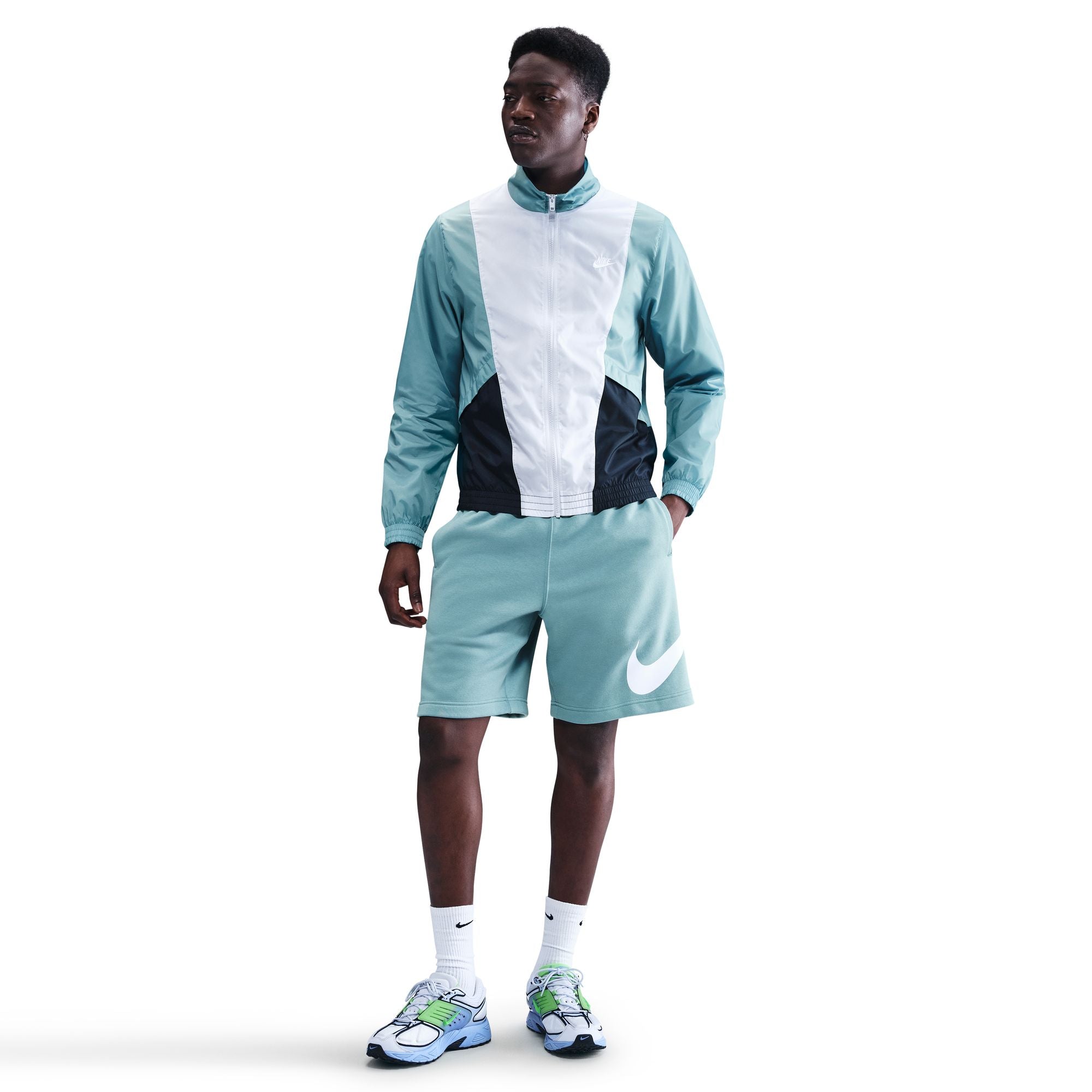 MENS NIKE CLUB FLEECE SHORT (DENIM TURQ/WHITE)
