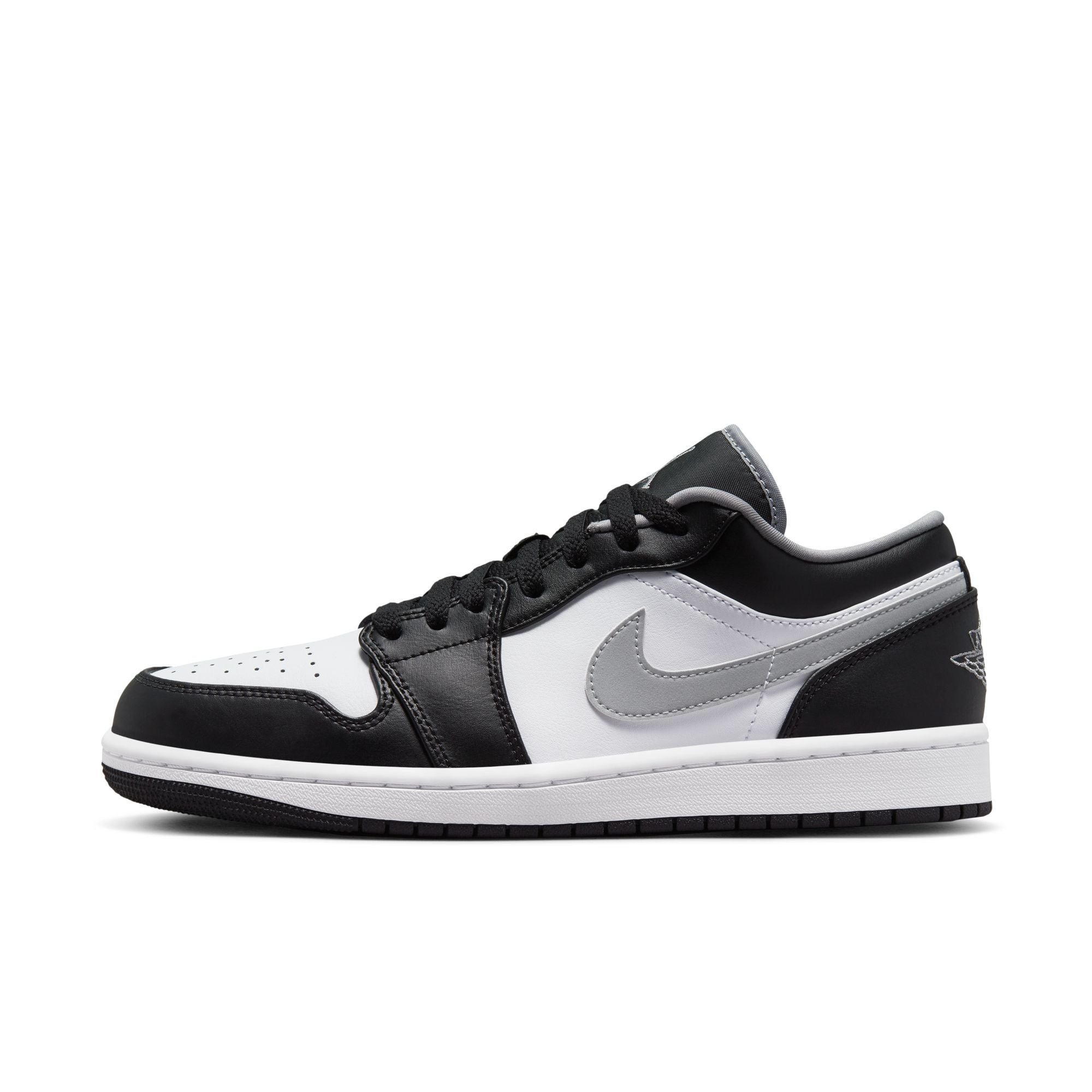 MENS AIR JORDAN 1 LOW (BLACK/PARTICLE GREY/WHITE)