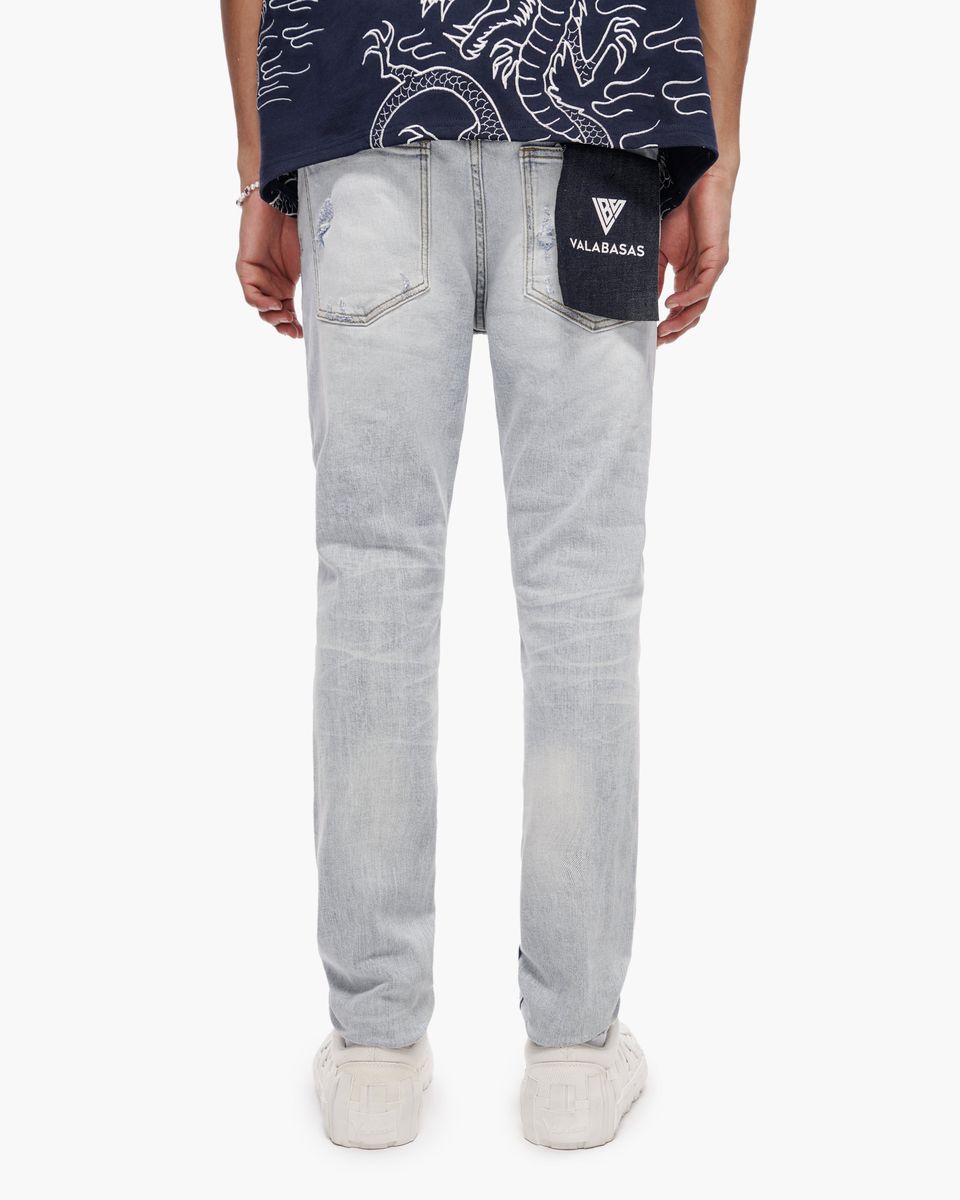 MENS VALABASAS COLLAGE SKINNY JEAN (LIGHT BLUE WASH)