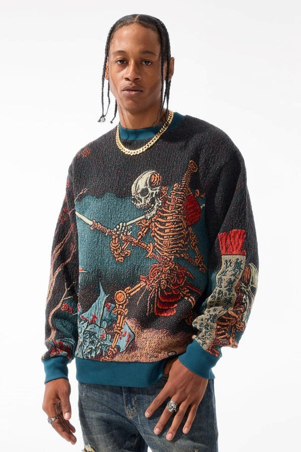 MENS JORDAN CRAIG SILK ROAD CREWNECK SWEATER (SKULLETAL)