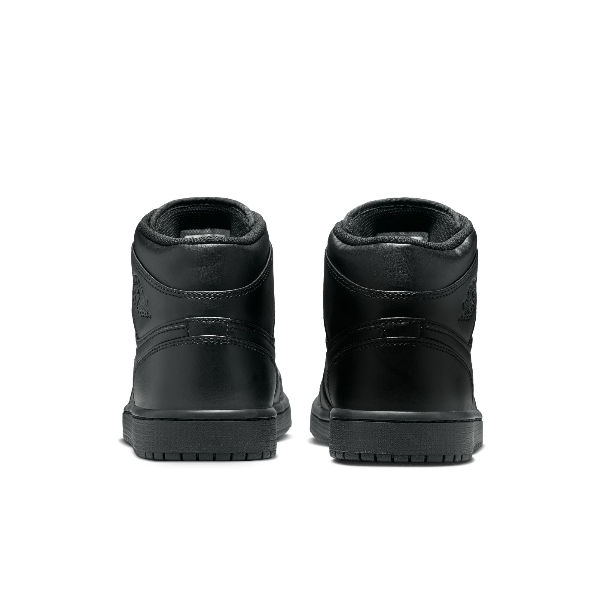 MENS AIR JORDAN 1 MID (TRIPLE BLACK)