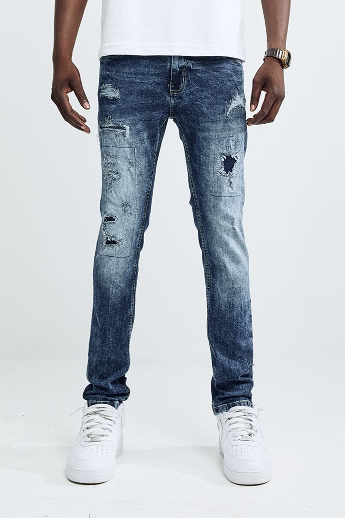 KIDS THREAD THEORY RIP AND REPAIR JEAN (TRUE BLUE)