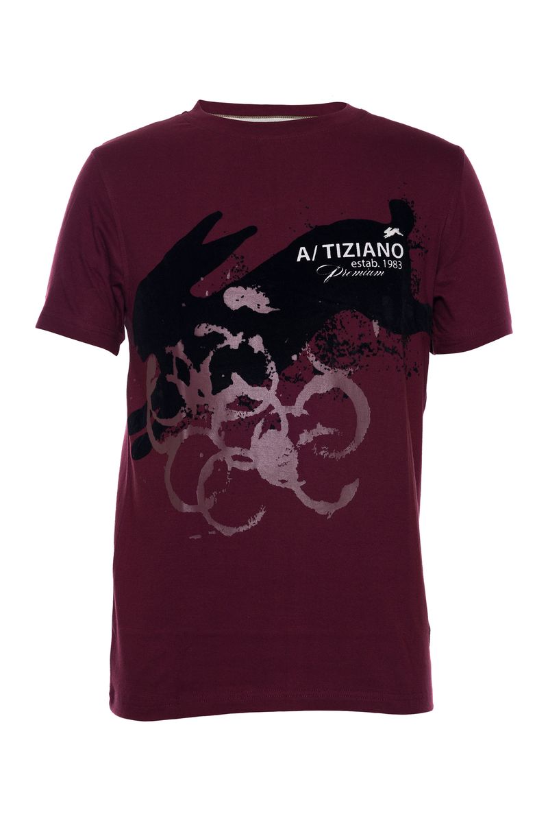 CARDI | MENS GRAPHIC CREW NECK (CRANBERRY)