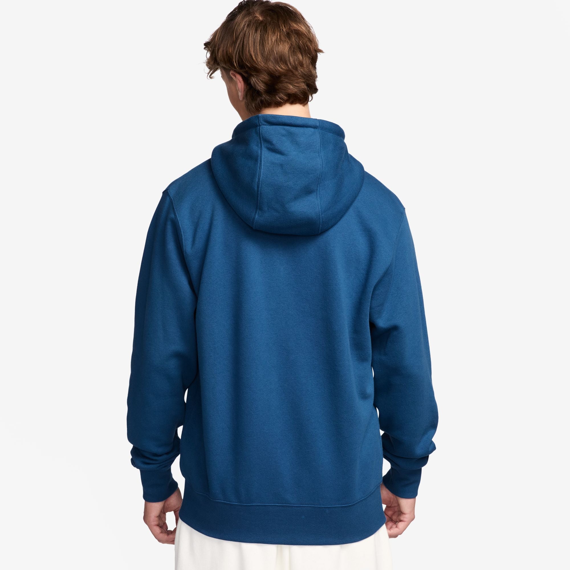 MENS NIKE CLUB FLEECE FULL-ZIP HOODIE (COURT BLUE/LT KHAKI)