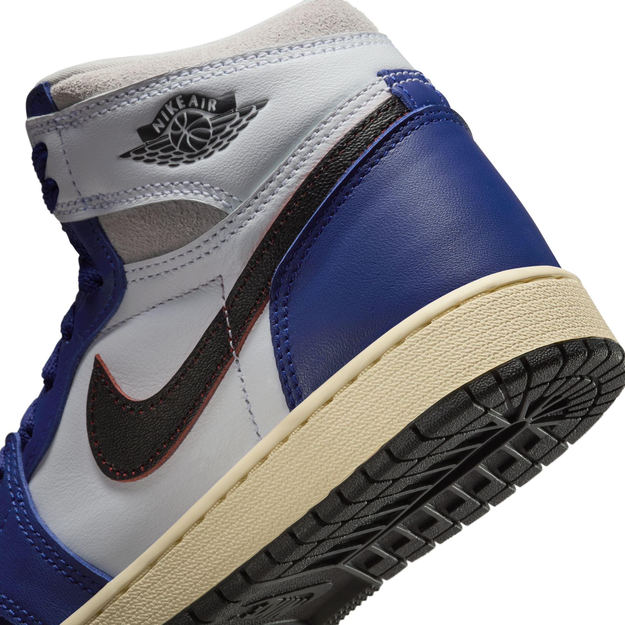 KIDS AIR JORDAN 1 RETRO HIGH OG RARE AIR GS (DEEP ROYAL BLUE)