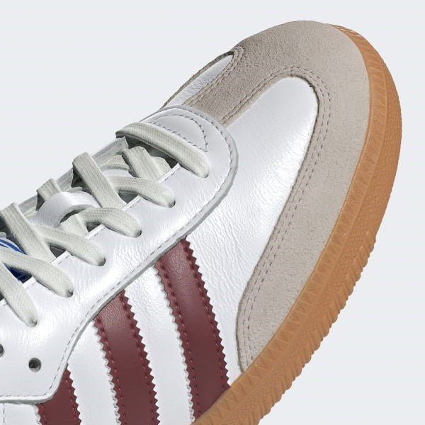 MENS ADIDAS SAMBA OG (CLOUD WHITE/COLLEGIATE BURGUNDY/GUM)
