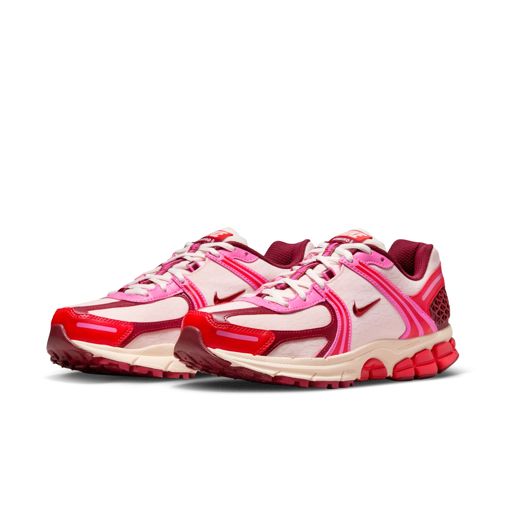 WOMENS NIKE ZOOM VOMERO 5 (LIGHT SOFT PINK/LT CRIMSON/TEAM RED)