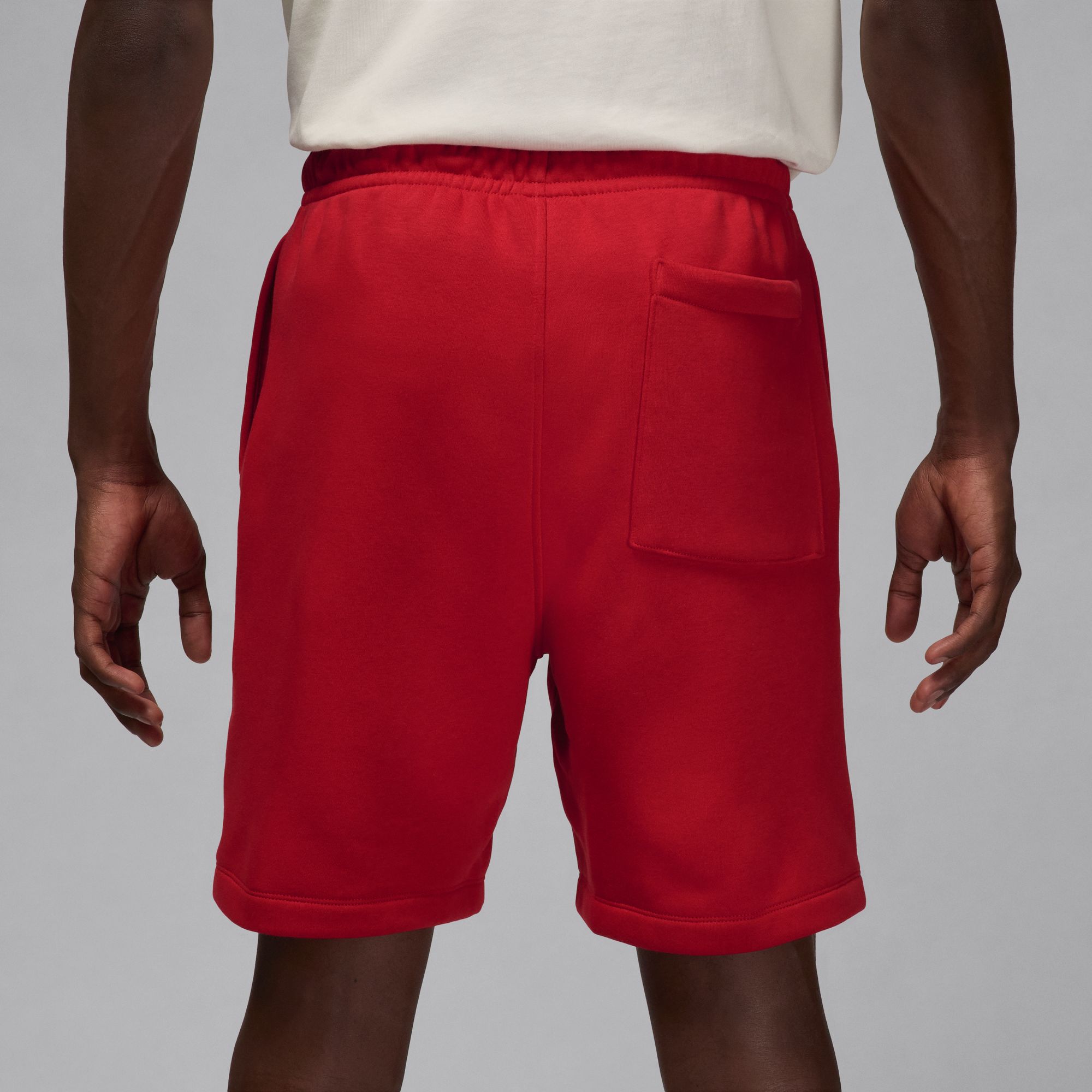 MENS JORDAN BROOKLYN FLEECE SHORT (GYM RED/WHITE)