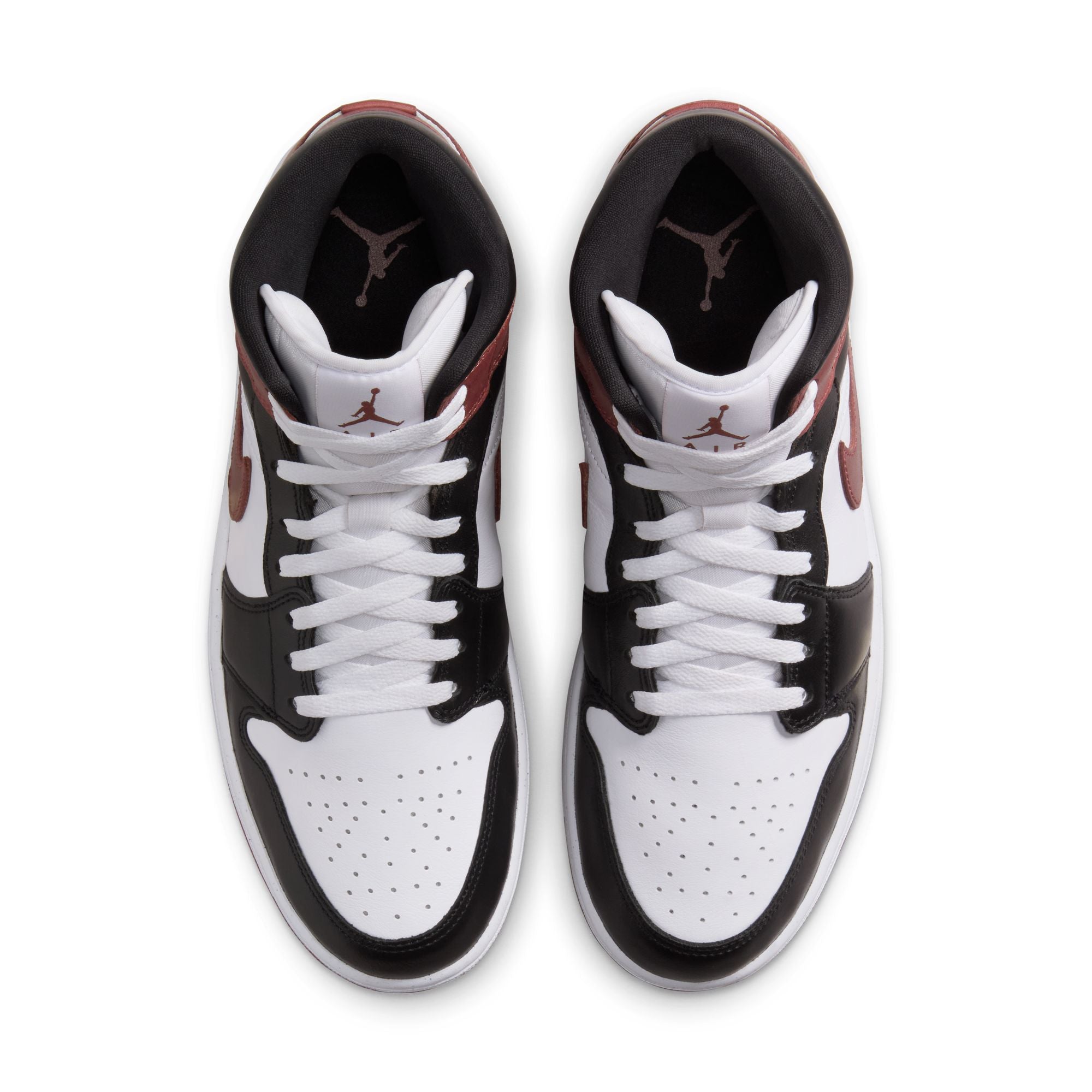 MENS AIR JORDAN 1 MID SE (WHITE/DARK PONY/BLACK)