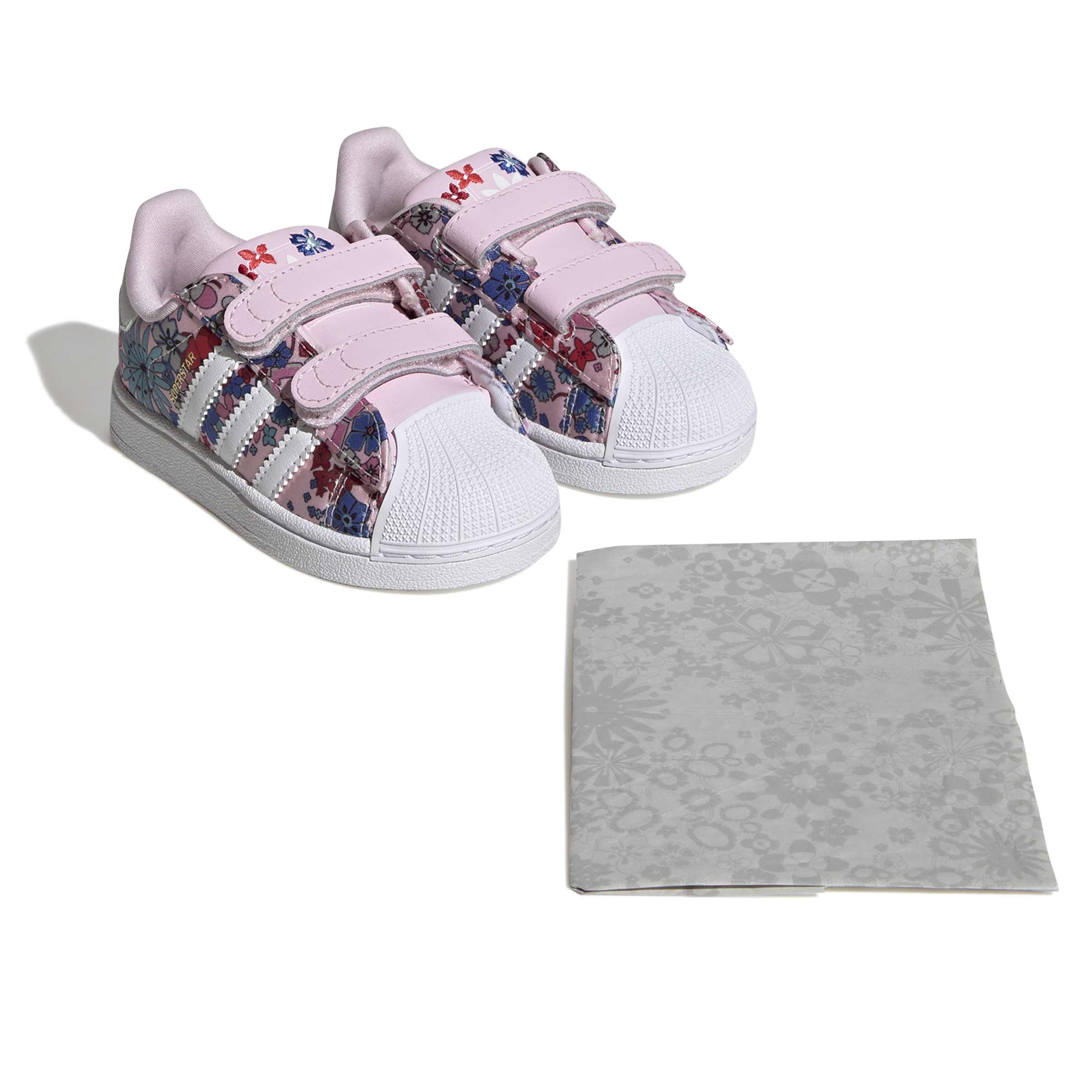 KIDS ADIDAS LIBERTY LONDON SUPERSTAR II COMFORT CLOSURE I (CLEAR PINK / CLOUD WHITE / LIGHT PINK)