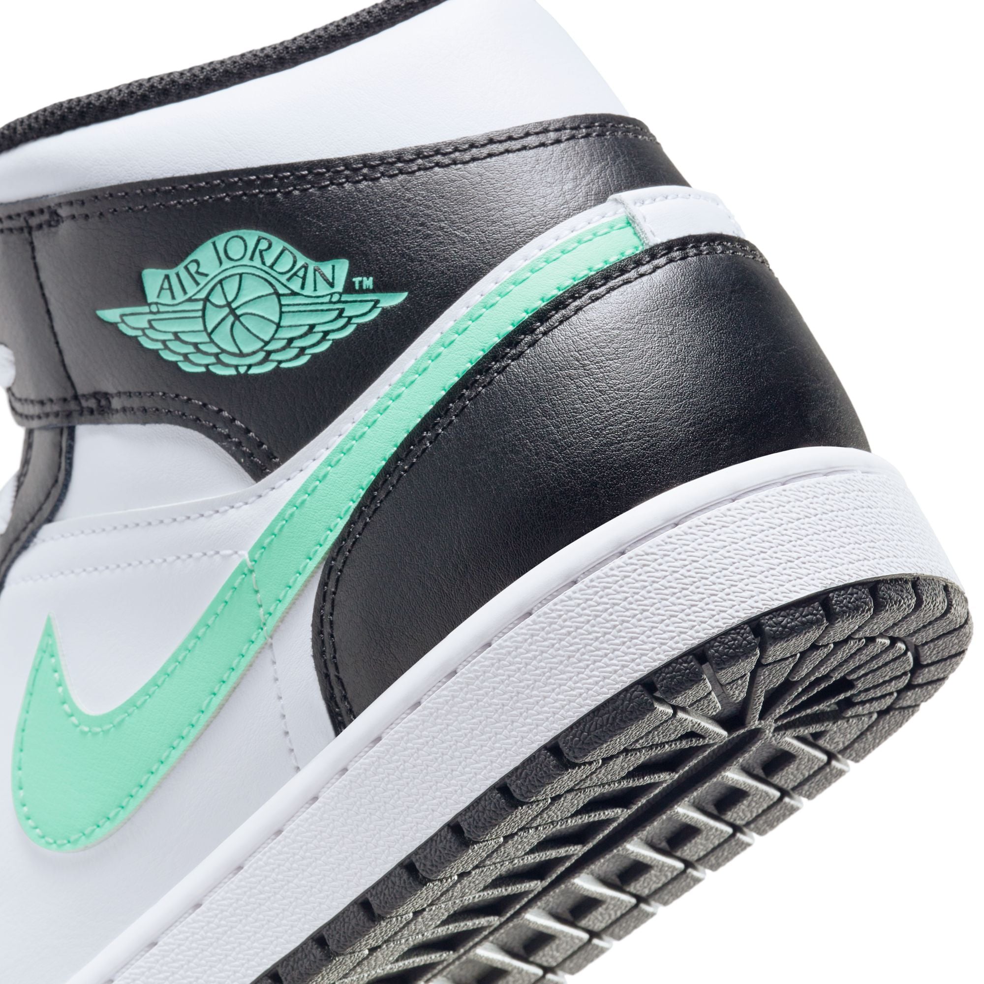 MENS AIR JORDAN 1 MID (GREEN GLOW)