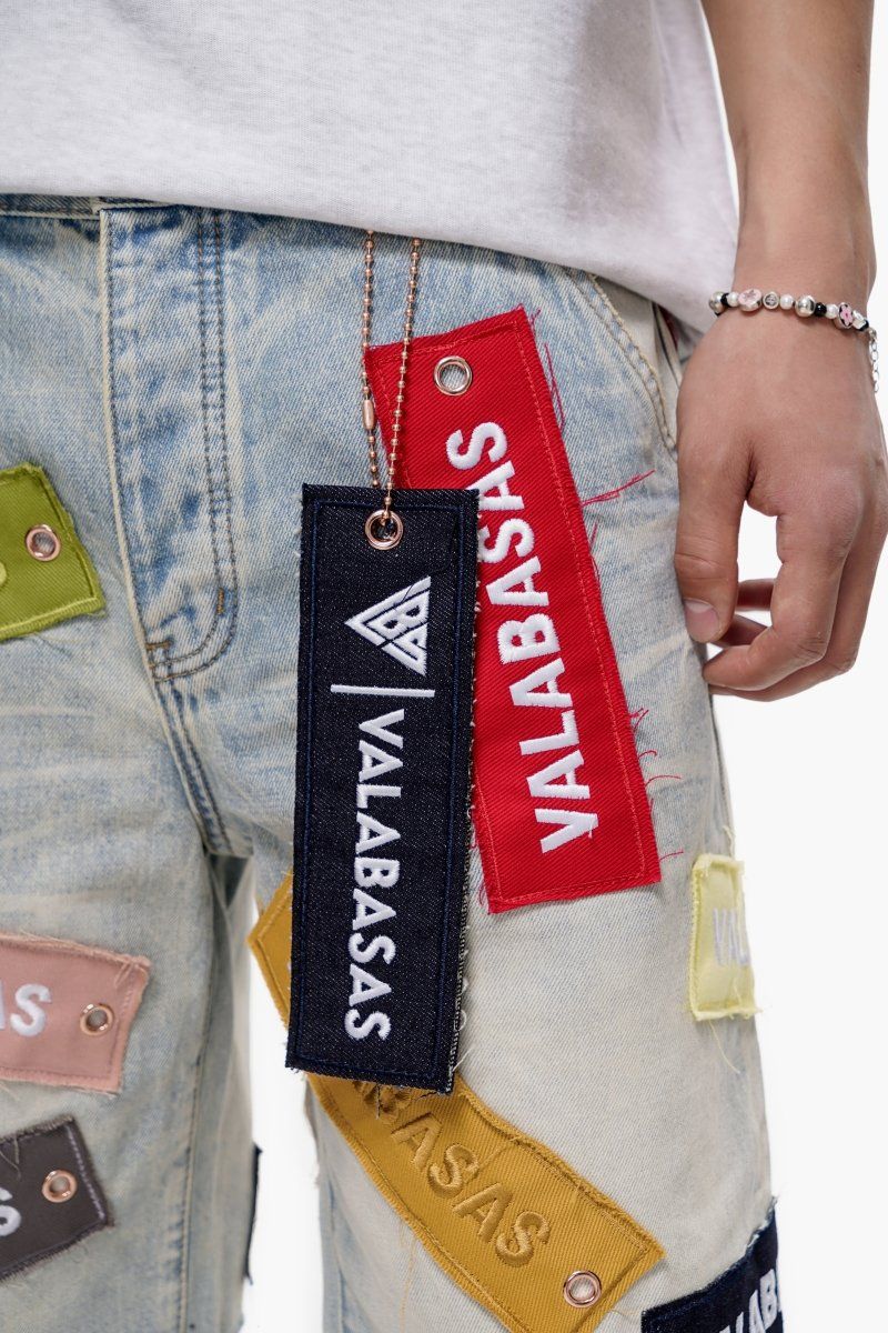 MENS VALABASAS "BANNER" DENIM SHORTS (LIGHT VINTAGE)