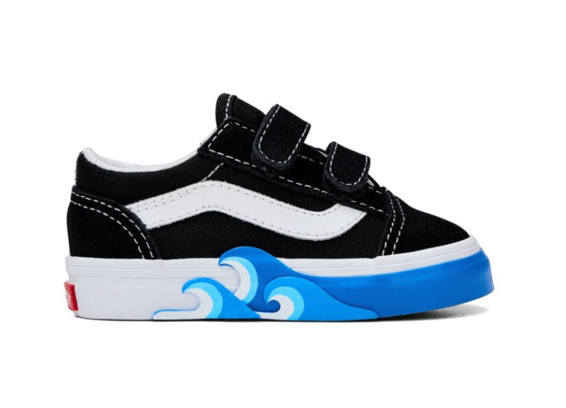TODDLER VANS OLD SKOOL V WAVE (BLACK/BRIGHT AZURE)
