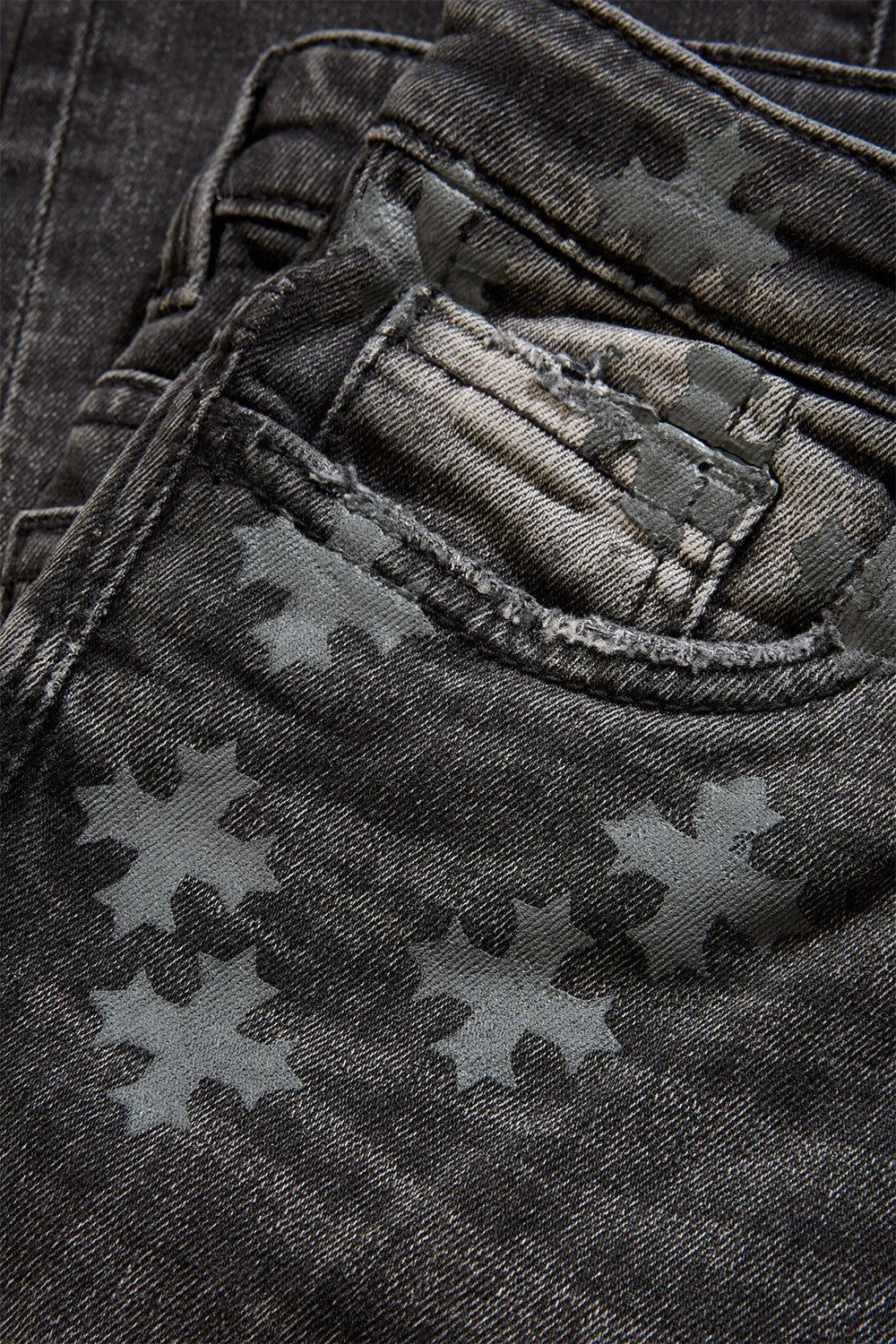 KIDS JORDAN CRAIG SUPER SKINNY STACKED FORBIDDEN FRUIT DENIM (BLACK SHADOW)