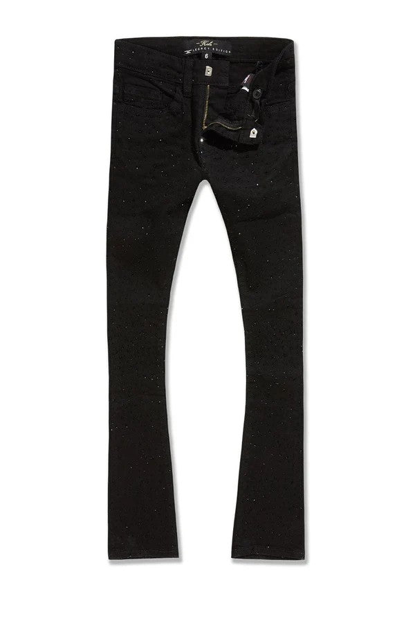 KIDS JORDAN CRAIG LOCAL DEALER STACKED DENIM (JET BLACK)