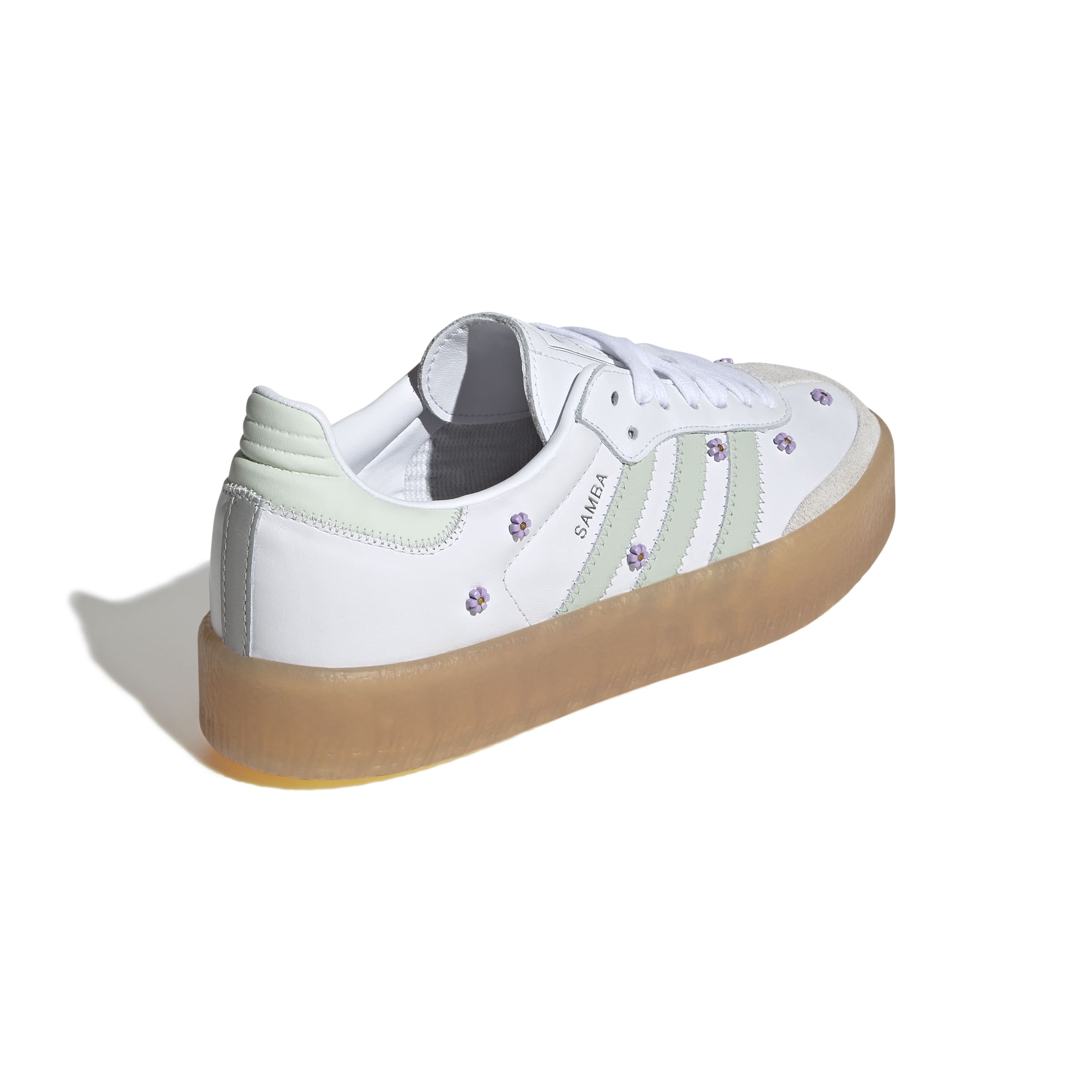 WOMENS ADIDAS SAMBAE FLORAL (WHITE/LINEN GREEN/GUM)