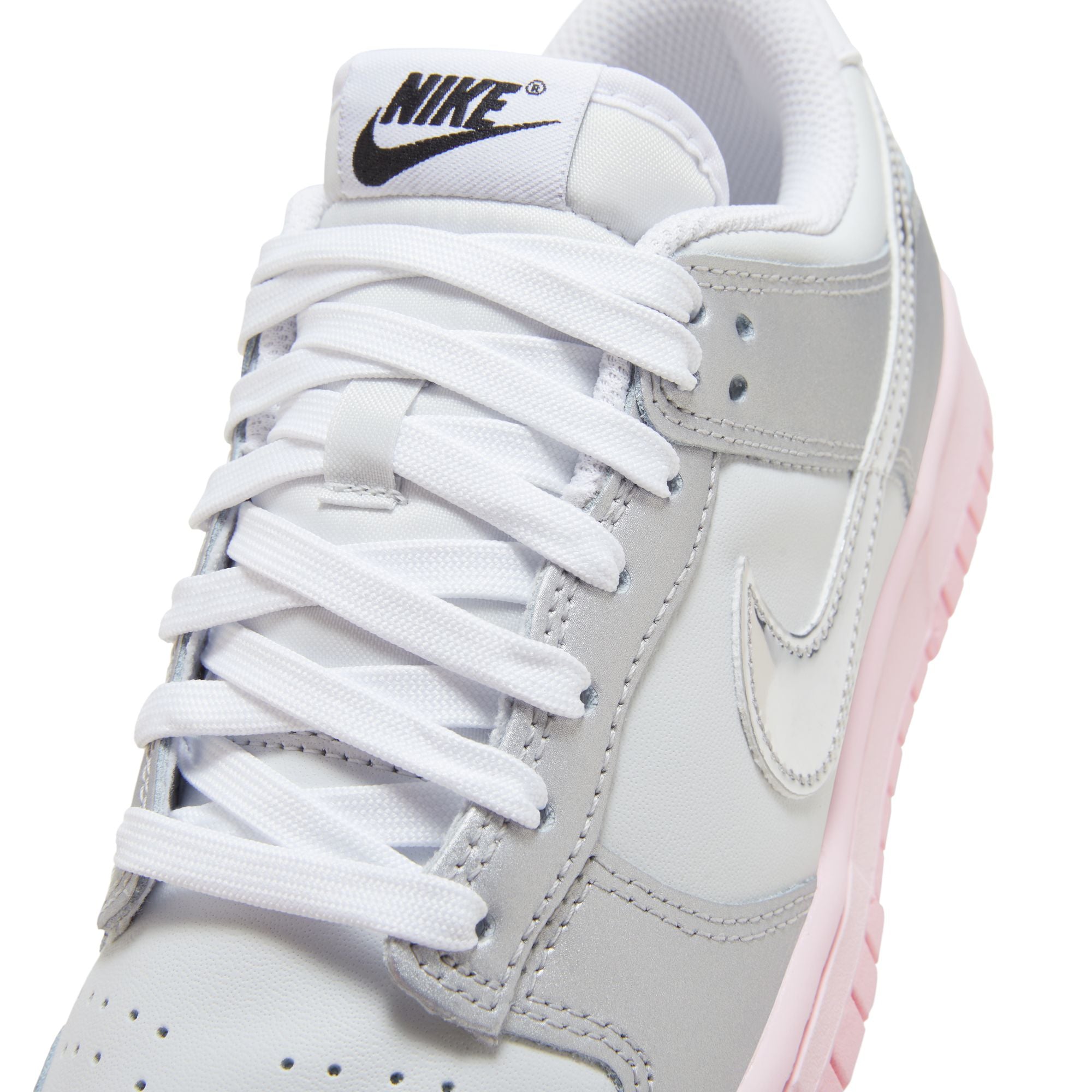 WOMENS NIKE DUNK LOW LX (PHOTON DUST/METALLIC SILVER/PINK FOAM)