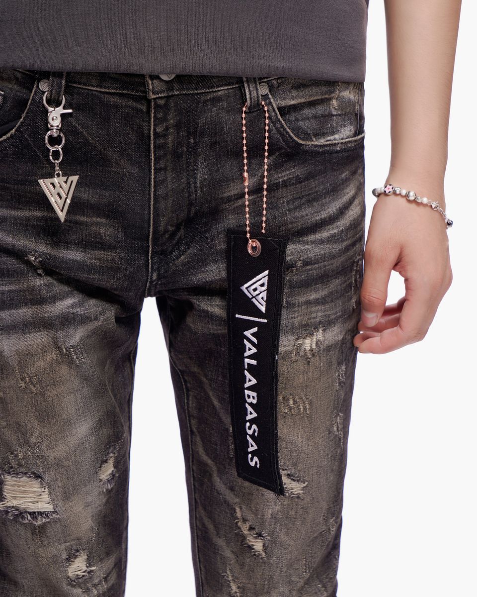 MENS VALABASAS HASTE SKINNY JEAN (BLACK GREY WASH)