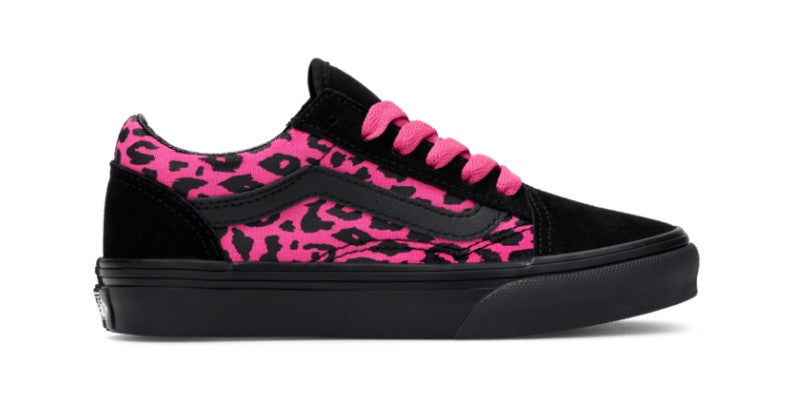 KIDS VANS OLD SKOOL PS (LEOPARD PINK/BLACK)