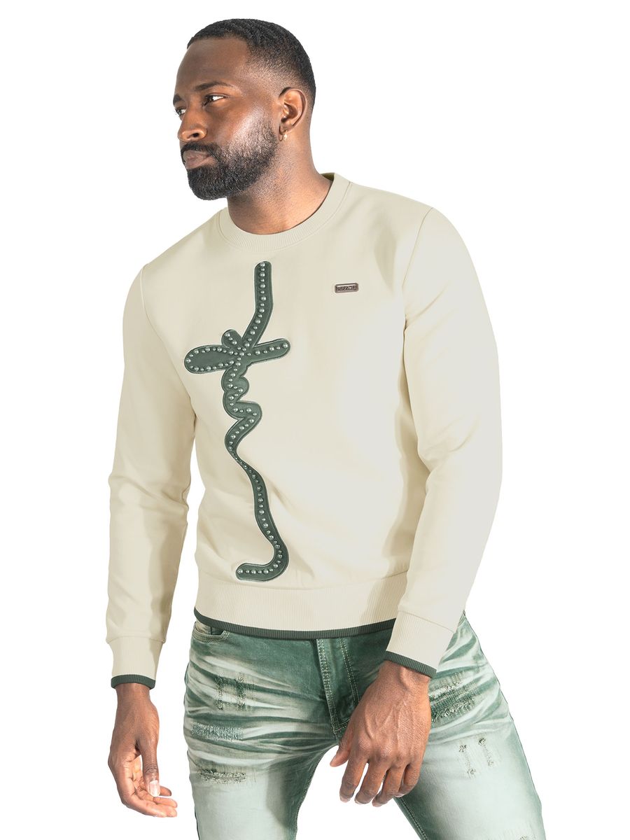 MENS MAKOBI LORENZO MK CREWNECK (NATURAL)