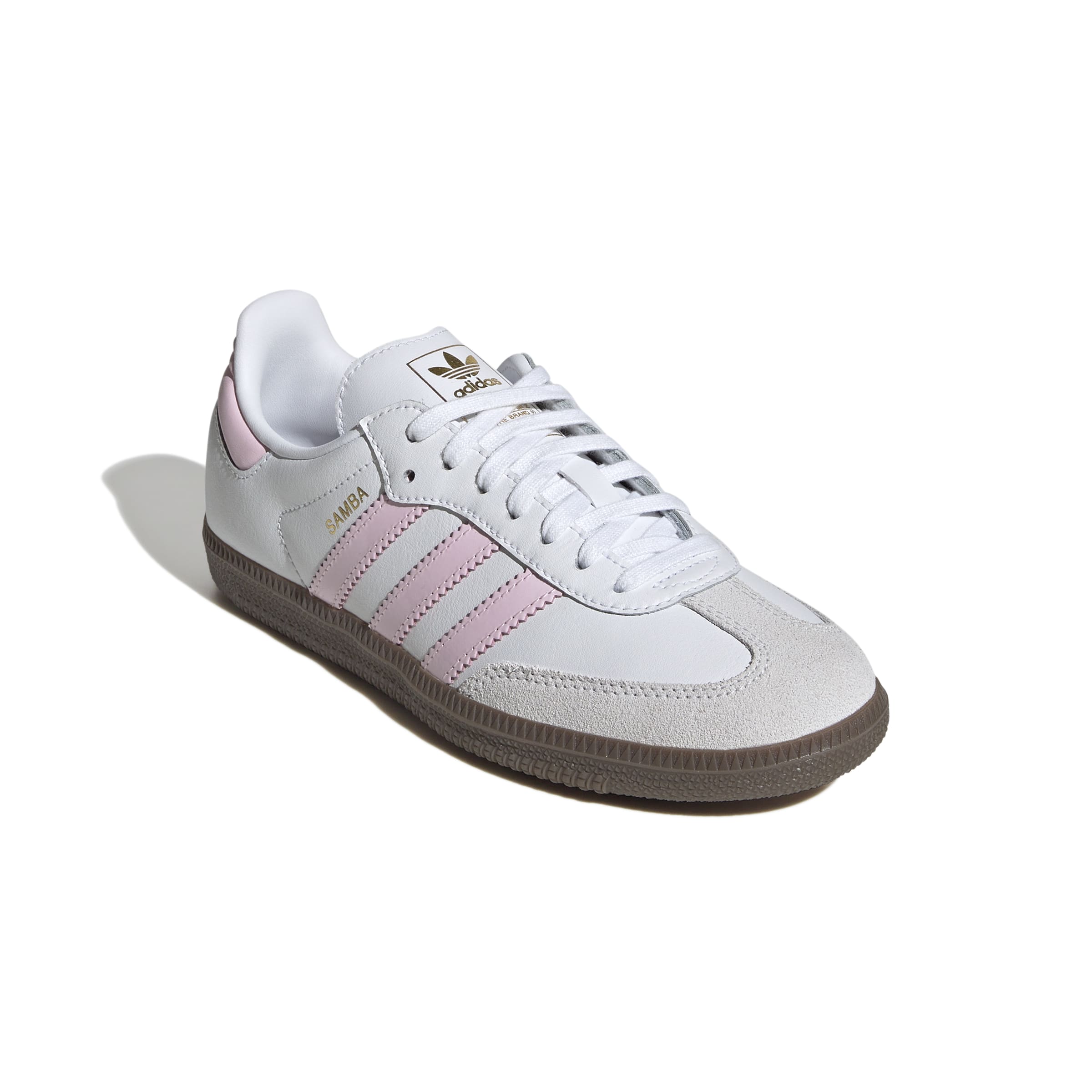 KIDS ADIDAS SAMBA OG J (CLOUD WHITE / CLEAR PINK / GUM)
